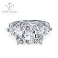 Good quality 925 silver gold plated jewelry engagement ring moissanite ring